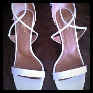 Aquazzura Pearl White Heels Size 37